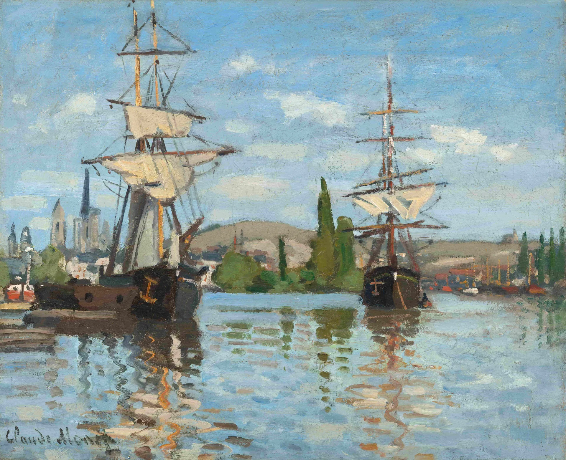 Ships Riding on the Seine at Rouen